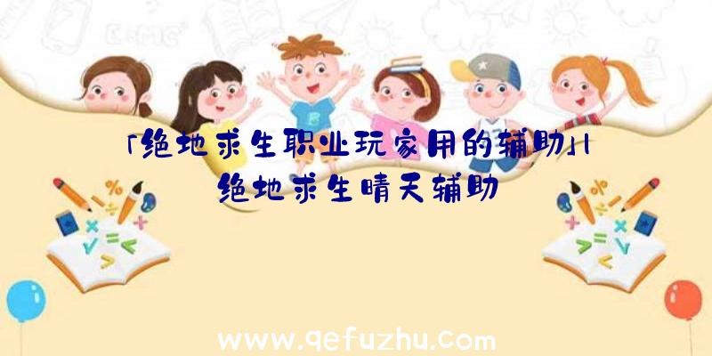 「绝地求生职业玩家用的辅助」|绝地求生晴天辅助